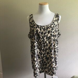 Faded glory cheetah print sleeves blouse large​